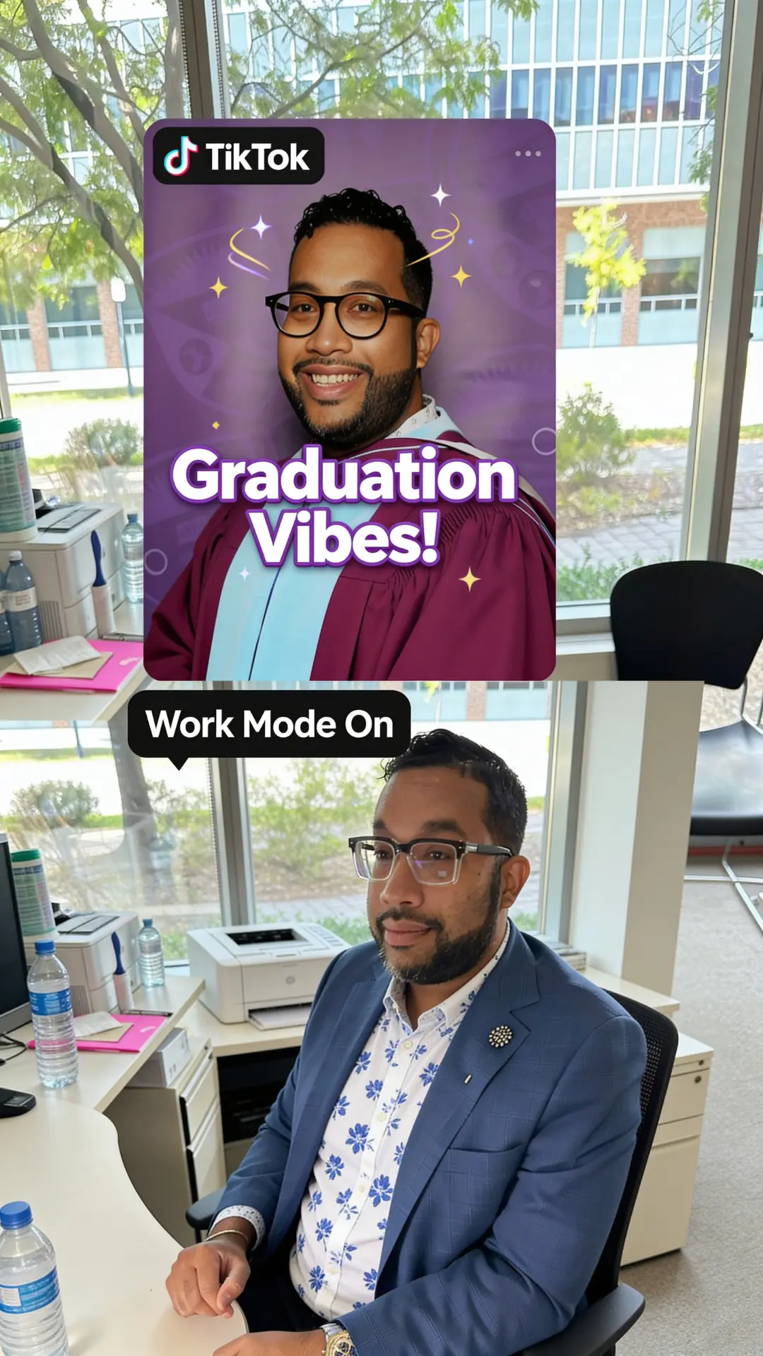 Dr. D in graduation regalia